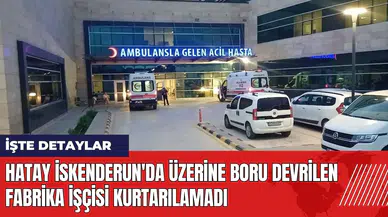 Hatay İskenderun'da üzerine boru devrilen fabrika işçisi kurtarılamadı