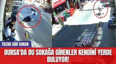 Bursa'da bu sokağa girenler kendini yerde buluyor! Tuzak gibi sokak