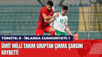 Ümit Milli Takım gruptan çıkma şansını kaybetti