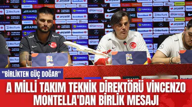 A Milli Takım Teknik Direktörü Vincenzo Montella'dan Birlik Mesajı