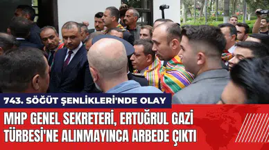 MHP Genel Sekreteri Ertuğrul Gazi Türbesi'ne alınmayınca arbede çıktı