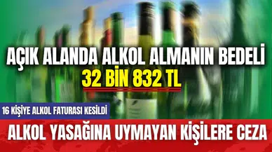 Erzurum'da 16 kişiye alkol cezası!
