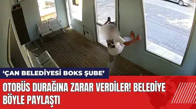 Otobüs durağına zarar verdiler! Çan Belediyesi böyle paylaştı