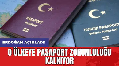 Erdoğan açıkladı: O ülkeye pasaport zorunluluğu kalkıyor
