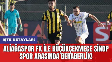 Aliağaspor FK ile Küçükçekmece Sinop Spor arasında beraberlik!