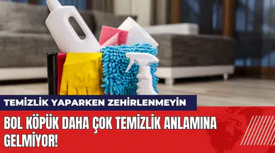 Temizlik yaparken zehirlenmeyin! Bol köpük daha çok temizlik değil