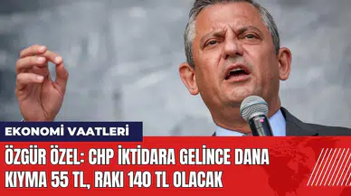 Özgür Özel: CHP iktidara gelince dana kıyma 55 TL, rakı 140 TL olacak