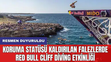 Koruma statüsü kaldırılan falezlerde Red Bull Cliff Diving etkinliği