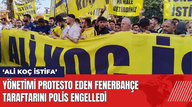 Yönetimi protesto eden Fenerbahçe taraftarını polis engelledi