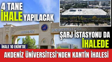 Akdeniz Üniversitesi'nden 4 adet kiralama ihalesi