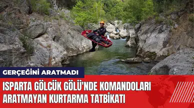 Isparta Gölcük Gölü'nde komandoları aratmayan kurtarma tatbikatı