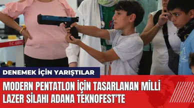 Modern pentatlon için tasarlanan Milli Lazer Silahı Adana TEKNOFEST'te