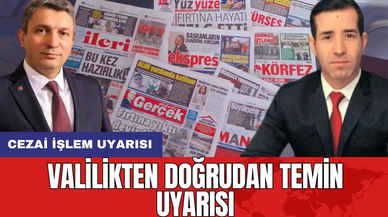 Valilikten doğrudan temin uyarısı