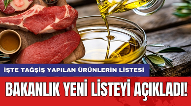 Bakanlık yeni listeyi açıkladı! İşte tağşiş yapılan ürünlerin listesi