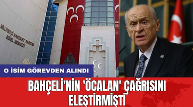 Bahçeli'nin 'Öcalan' çağrısını eleştirmişti: O isim görevden alındı