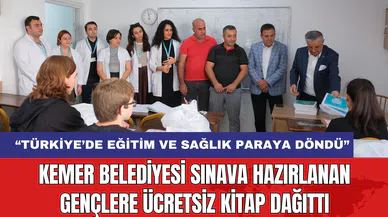 Kemer Belediyesi Sınava Hazırlanan Gençlere Ücretsiz Kitap Dağıttı