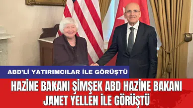 Hazine Bakanı Şimşek ABD Hazine Bakanı Janet Yellen İle Görüştü
