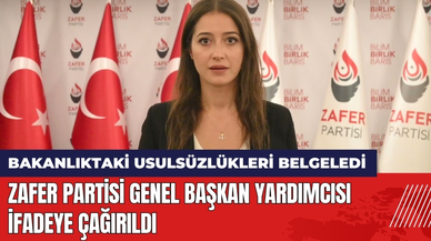 Bakanlıktaki Usulsüzlükleri Belgeleyen Zafer Partisi Genel Başkan Yardımcısı İfadeye Çağırıldı