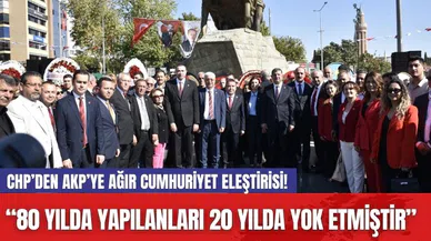 CHP’den AKP’ye Ağır Cumhuriyet Eleştirisi! “80 yılda yapılanları 20 yılda yok etmiştir”