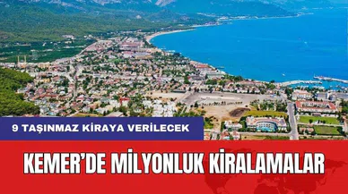 Kemer'de Milyonluk Kiralamalar! 9 Taşınmaz 5 Yıllığına Kiralanacak