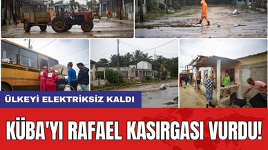 Küba'yı Rafael Kasırgası vurdu! Ülkeyi elektriksiz kaldı