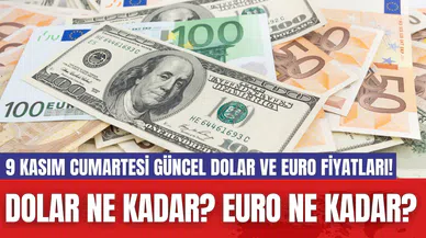 Dolar Ne Kadar? Euro Ne Kadar? 9 Kasım Cumartesi Güncel Dolar ve Euro Fiyatları!