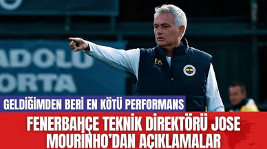 Fenerbahçe Teknik Direktörü Jose Mourinho’dan Açıklamalar