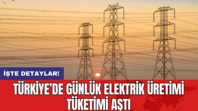 Türkiye’de Günlük Elektrik Üretimi Tüketimi Aştı