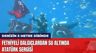 Fethiyeli Dalgıçlardan Su Altında Atatürk Sergisi