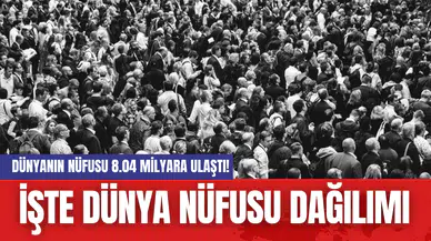 Dünyanın Nüfusu 8.04 Milyara Ulaştı! İşte Dünya Nüfusu Dağılımı