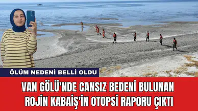 Van Gölü'nde Cansız Bedeni Bulunan Rojin Kabaiş'in Otopsi Raporu Çıktı