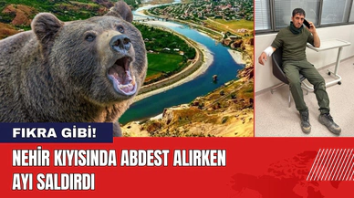 Nehir Kıyısında Abdest Alırken Ayı Saldırdı