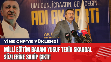 Milli Eğitim Bakanı Yusuf Tekin Skandal Sözlerine Sahip Çıktı!