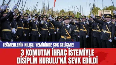 Teğmenlerin kılıçlı yemininde şok gelişme! 3 komutan ihraç istemiyle disiplin kuruluna sevk edildi
