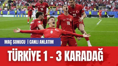 MAÇ SONUCU |  TÜRKİYE 1 - 3 KARADAĞ