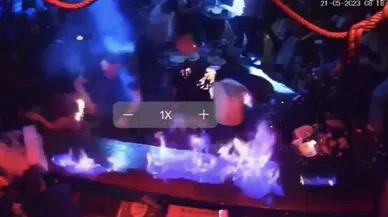 Eğlence kabusa döndü gece kulübünde önce masa sonra insanlar alev aldı