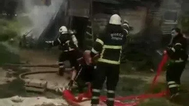 Torpil kazası: Samanlık komple küle döndü