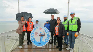 Dünya Çevre Günü'nde Burdur Gölü’nde kuraklığa dikkat çekildi