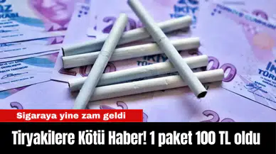 Tiryakilere Kötü Haber! 1 paket 100 TL oldu