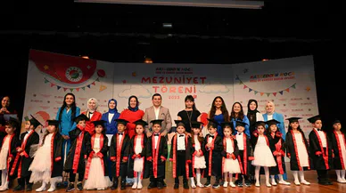 Kepez'de minikler mezun oldu