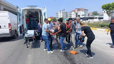 Manavgat'ta Yola Dökülen Yağ Nedeniyle Motosiklet 50 Metre Sürüklendi! Sürücü Yaralandı