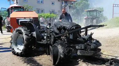 Isparta'da Traktör Alev Aldı: Kıvılcımlar Samanlığı Yaktı