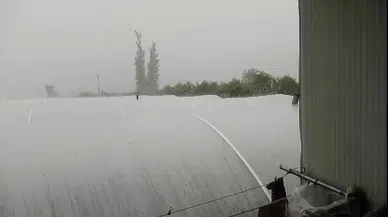 Kumluca’da Çiftçinin Emeği Delik Deşik Oldu! Fırtına ve Dolu Seraları Vurdu