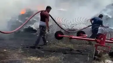 Burdur'da Samanlıkta Yangın: Tonlarca Balya Kül Oldu