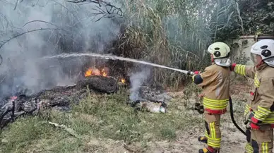 Hatay'da Sazlık Yangını Paniği! Alevler Büyümeden Söndürüldü
