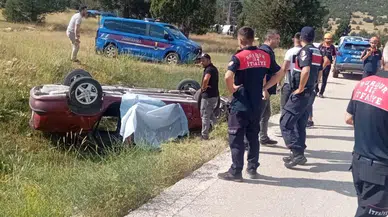 Burdur'da Otomobil Şarampole Devrildi! 1 ölü, 1 yaralı