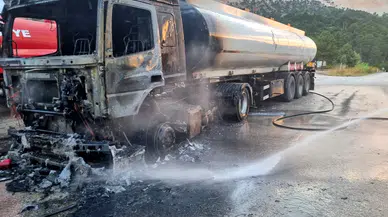 Eğirdir'de Tankerde Çıkan Yangın İtfaiyeyle Söndürüldü