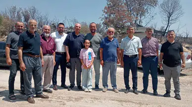 Saadet Partisi Heyeti Adrasan'daki Orman Yangını Bölgesinde