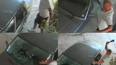 Anamur’da Dehşet! Otomobili Satırla Parçalayıp Lastiklerini Kesti