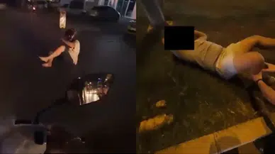 Mezitli'de Korkutan Kaza: Motosiklet Yayaya Çarptı